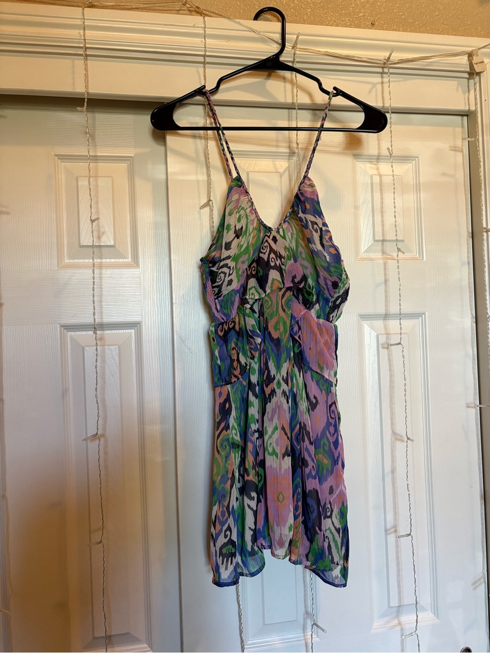 Zara Multicolor Ikat Print One-Piece Mini Dress